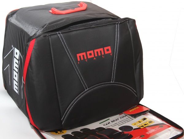 Комплект чохлів на сидіння MOMO SC018BR чорний із червоним