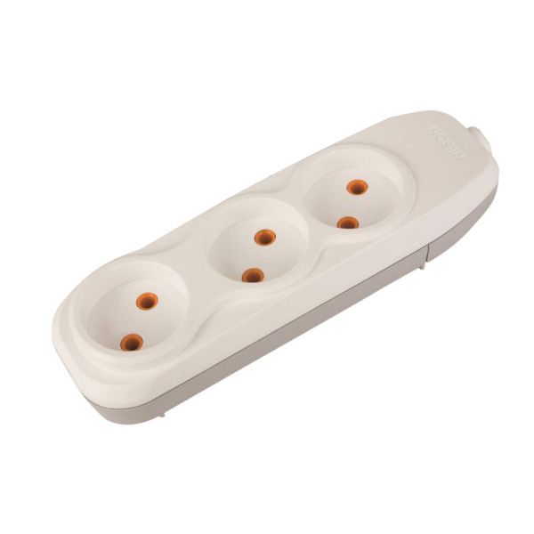 Колодка Nilson 3 гнезда без заземления белая