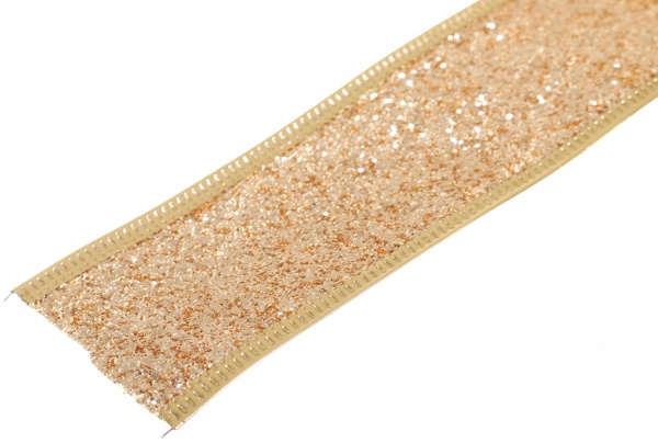 Стрічка декоративна з блискітками рожева 38х2700 мм ANM800710 