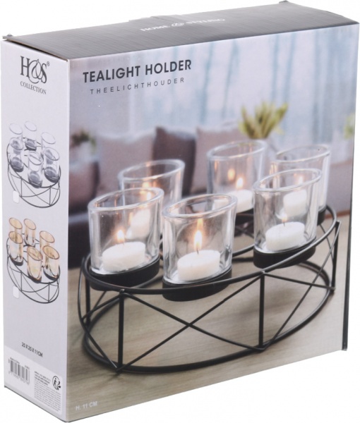 Свічник для 6 свічок коло 255x255x112 мм