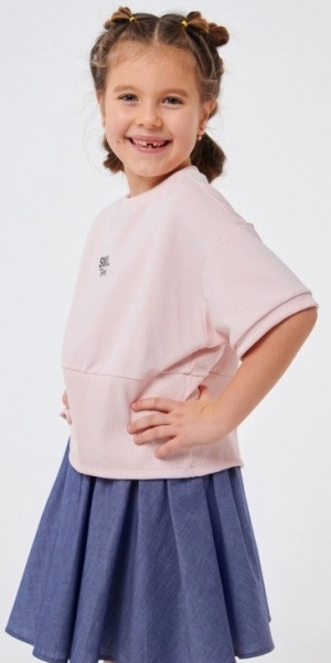 Джемпер для девочки Smil р.134 кремово-розовый 116557 