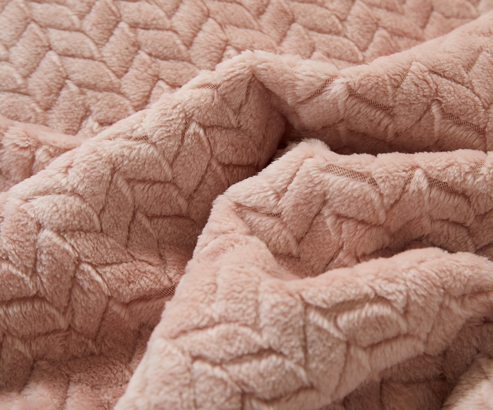 Плед Embossed Leon 220x200 см пудровый La Nuit