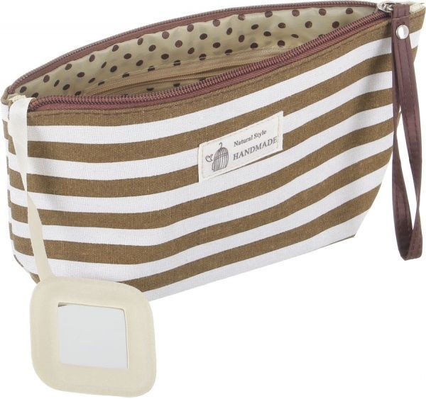 Косметичка Полоска B5108 коричневый 