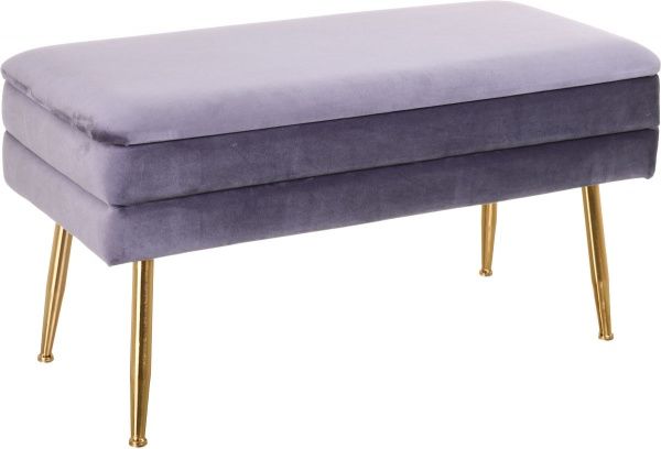 Сундук-пуф Pierre 79,5х37,5х42 см темно-серый 