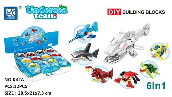 Конструктор MINDBOX в яйце серии Морские обитатели в ассортименте K42A