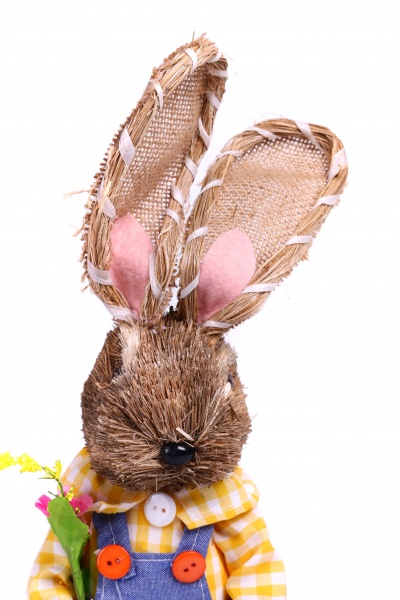 Декорація великодня Кролик довговухий з квіткою 15х37 см в асортименті (G6260019/22)