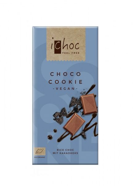 Шоколад IChoc зі шматочками печіва 80 г органічний (Choco Cookie)