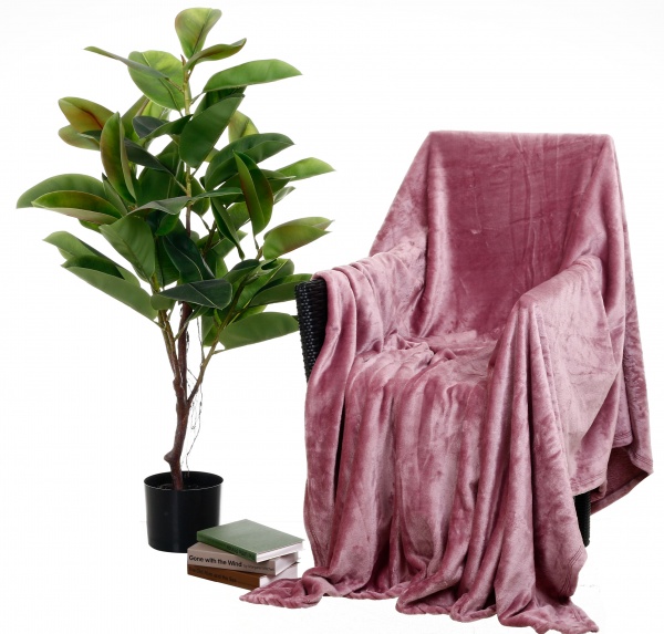 Плед Frannel Solid Nostalgia 160x200 см розовый La Nuit 