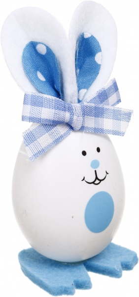 Декорация Зайчик - яйцо с бантиком набор из 3 шт.