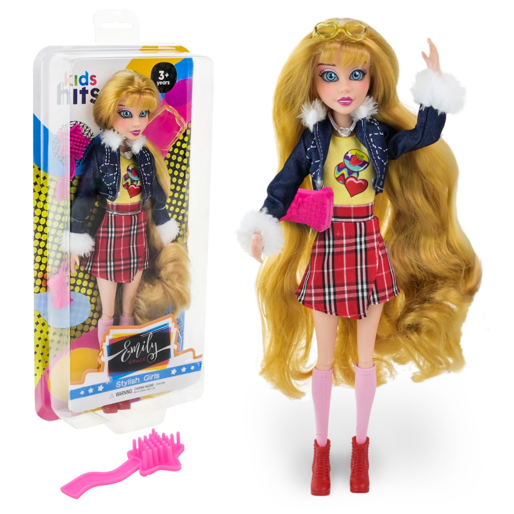 Кукла шарнирная Kids Hits в одежде стиля кэжуал с аксессуарами KH24/006