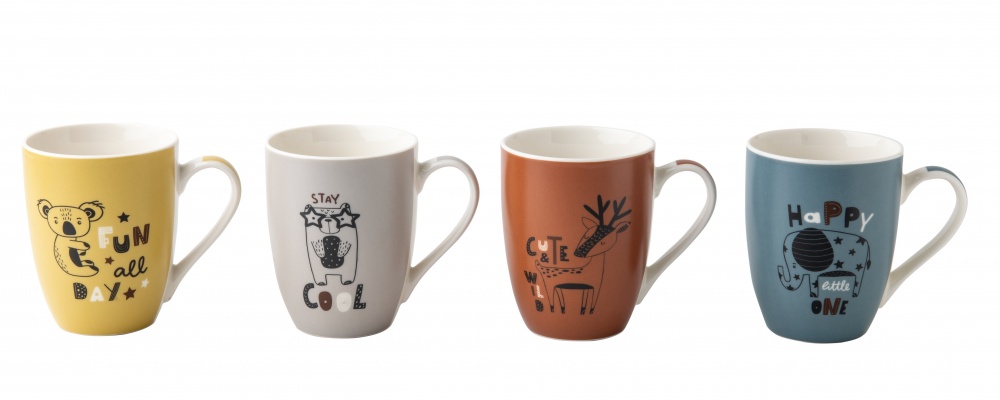 Чашка Vittora Айворі Кумедні звірі, 340 мл