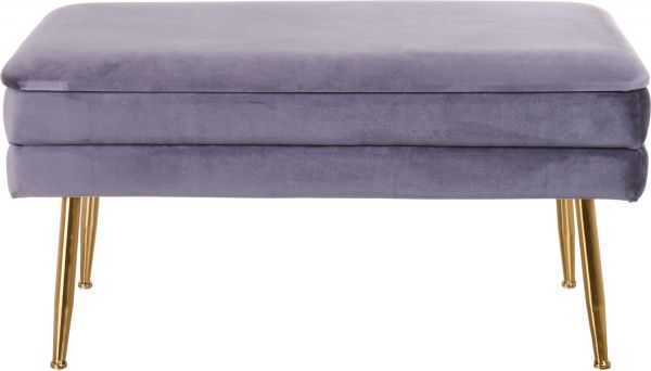 Сундук-пуф Pierre 79,5х37,5х42 см темно-серый 