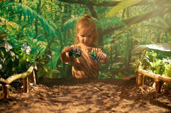 Набор игрушек Road Rippers Машинка и динозавр Raptor blue 20076