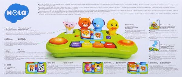Игрушка музыкальная 2103A пианино со зверушками ODT031679