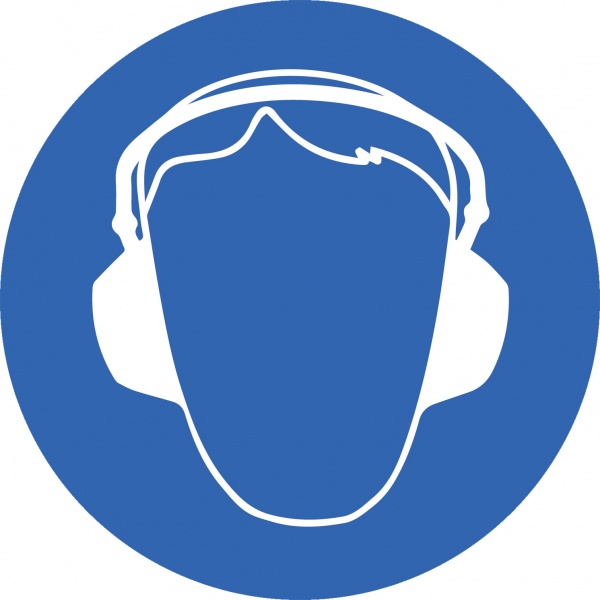 Наліпка MAXGROUP Працювати в захисних навушниках NM-148