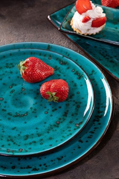 Тарелка 23 см Тіффані Бірюза Manna Ceramics
