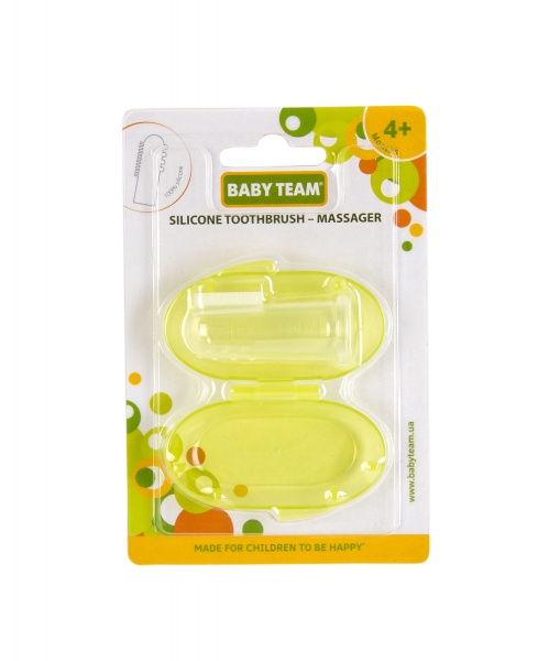 Дитяча зубна щітка Baby Team з контейнером в асортименті
