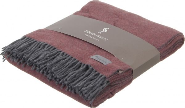 Плед Plaid rouge-graphit 130x170 см бордовий/графіт Billerbeck 