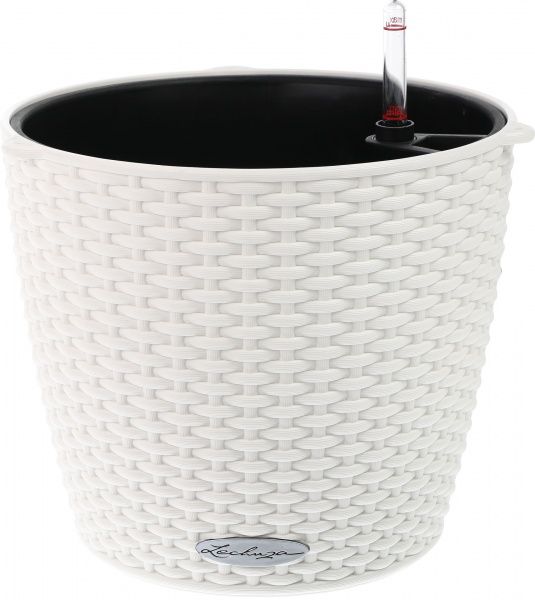 Вазон пластиковый Lechuza Cottage Nido круглый 14,3л белый 