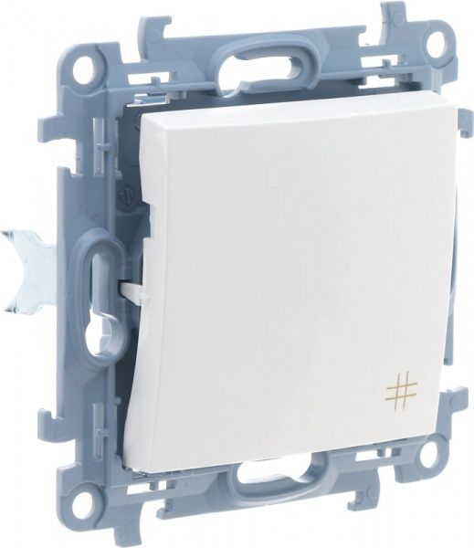 Выключатель перекрестный одноклавишный Simon 10 без подсветки 10 А 250В белый CW7.01/11