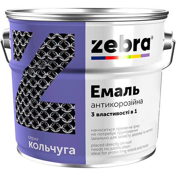 Емаль ZEBRA 3 в 1 серія Кольчуга 42 світло-блакитний 0,7кг