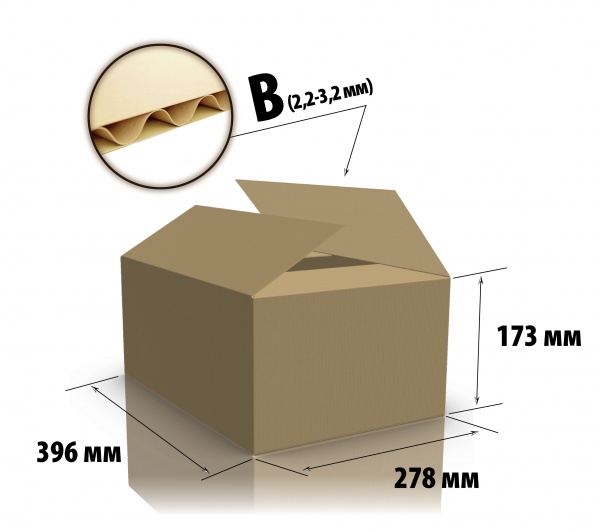 Гофроящик 278 x 396 x 173 мм