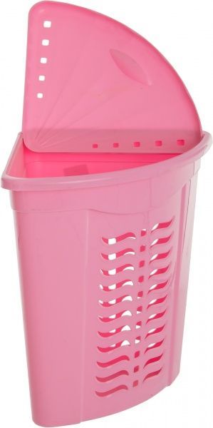 Корзина для білизни  кутова рожева
