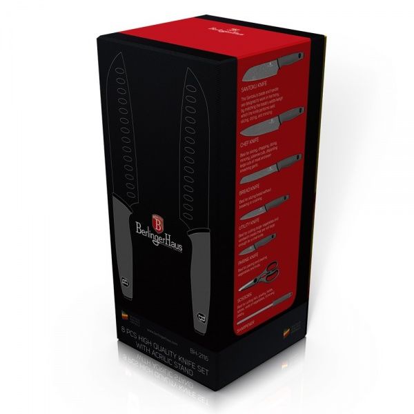 Набір ножів у колоді Stone Touch Line 6 предметів BH 2116 Berlinger
