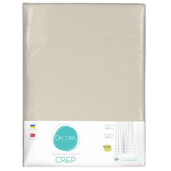 Гардина Crep 400х285 см пісочний Decora textile