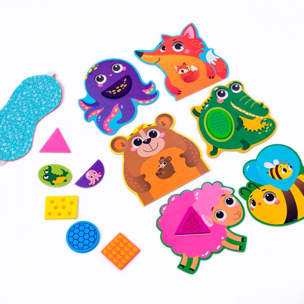 Игра-сортер Vladi Toys Деревянная мозаика Зверята ZB2002-05