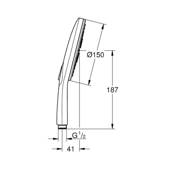 Ручний душ Grohe Vitalio SmAct Cube 150 9,5 л 
