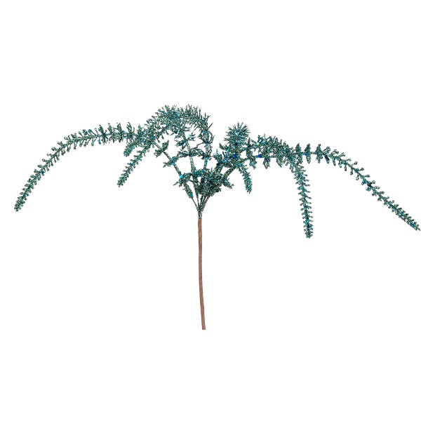 Гілочка декоративна YES! Fun бірюзова глітер 31 см 973886 