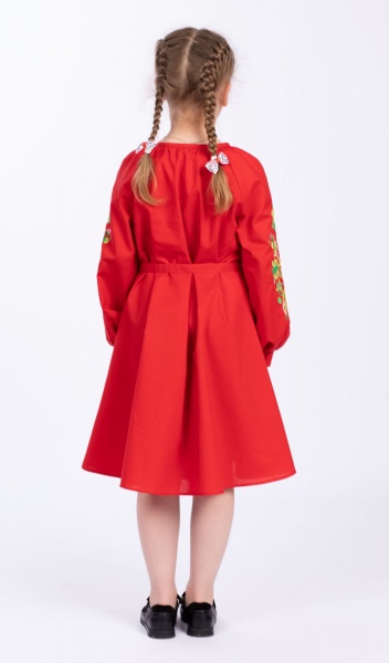 Платье Эдельвика р.140 красный 109-22/00 