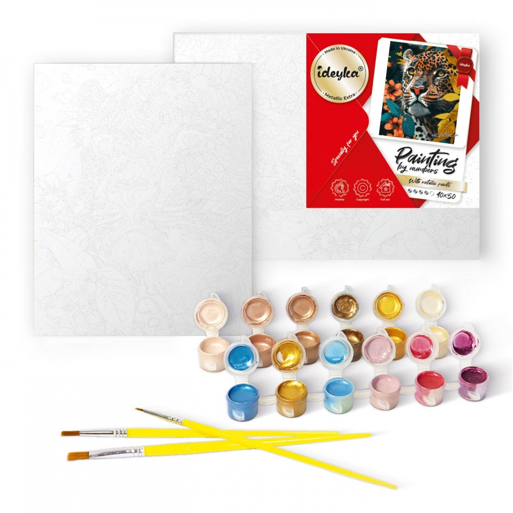 Картина по номерам Цветущая мысль с дополнительными металлическими красками ©victoria_art___ Ideyka