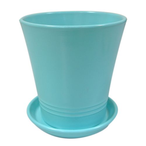 Горщик керамічний Оріана-Запоріжкераміка Модерн круглий 1л бірюзовий 