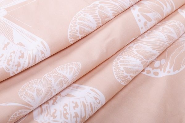 Тканина портьєрна Декостиль w2071 7302/7 персикова із принтом 