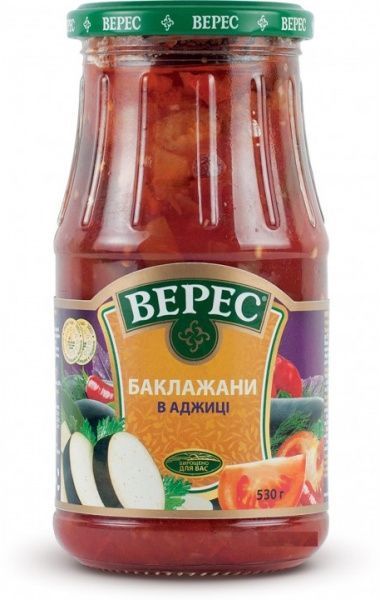 Баклажаны Верес в аджике 500 г