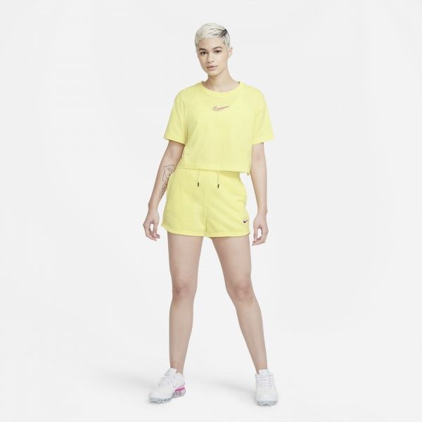 Шорты Nike W NSW ESSNTL SHORT PRNT DJ4129-712 р. S желтый