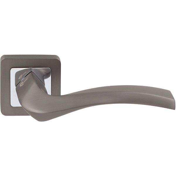 Ручка на розетці Comit Blizzard титан/хром