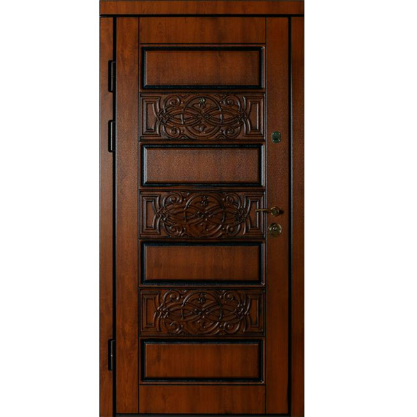 Двері вхідні Термо Голден № С-31+ЗД 2030х960 мм ліві платина чорна