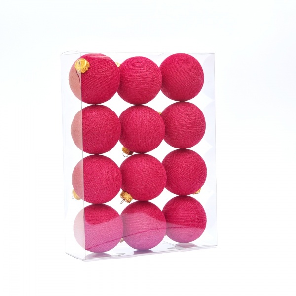 Игрушка на елку Котоновые шарики 12 шт. Cyclaam d80 мм 8 см 12 шт./уп. 
