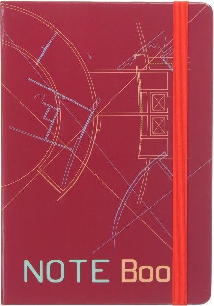 Книга для записей А5 в клетку красный