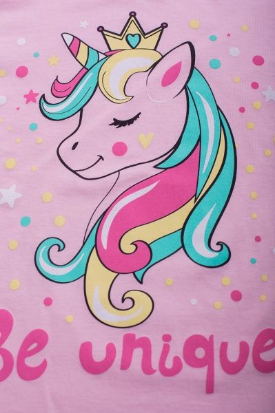 Футболка для девочки Luna Kids с принтом Be Unique р.110 розовый 