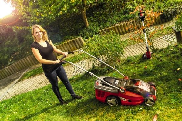 Газонокосарка акумуляторна Einhell GE-CM 36Li M Kit + триммер GC-CT 18/24 Li P - Solo