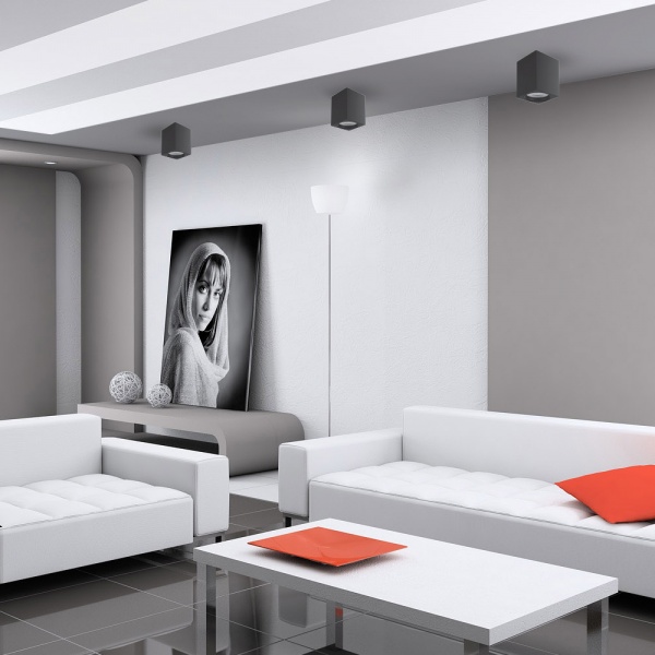 Светильник точечный LightMaster квадрат 35 Вт GU10 черный MLT107 чорний