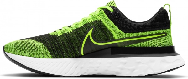 Кроссовки Nike React Infinity Run Flyknit 2 CT2357-700 р.US 10 салатно-черный