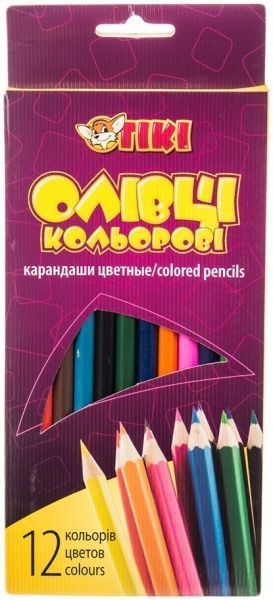 Олівці кольорові 51602-ТК 12 шт. Тікі