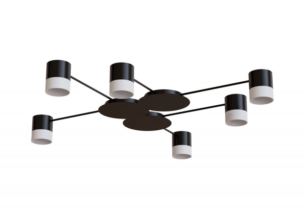 Люстра потолочная Hopfen STARK CL-6/3-ACRIL 6xGX53 BK 6xGX53 черный 