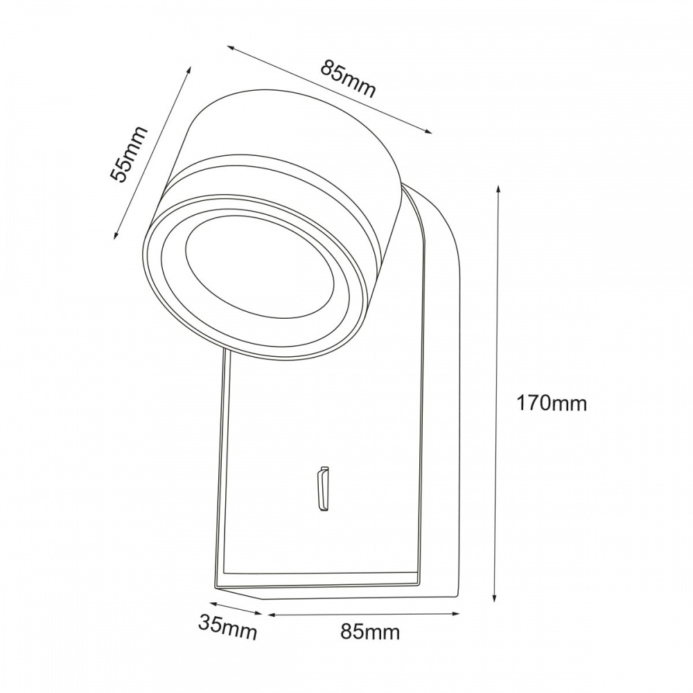 Бра LED CONCEPT NURE LC-WL17085 1xGX53 чорний