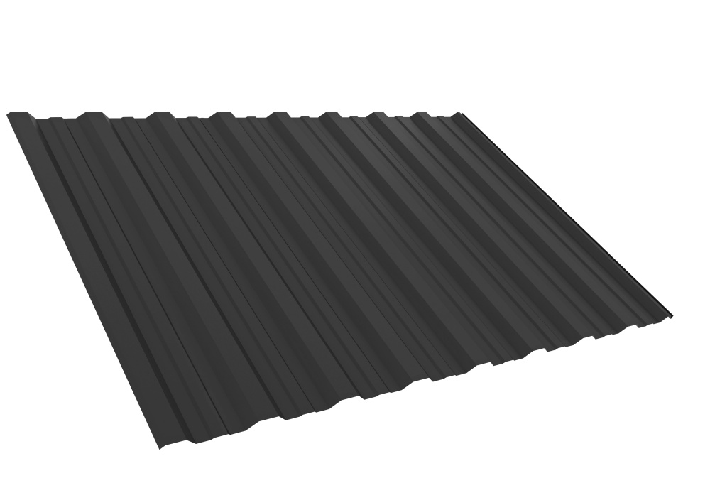 Профнастил матовый Tile Tail Н-20 1185х2000 мм RAL 7016 антрацитово-серый USS